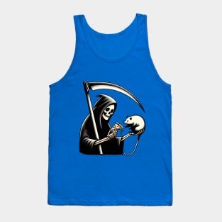 grim reaper feeding a possum pizza Tank Top